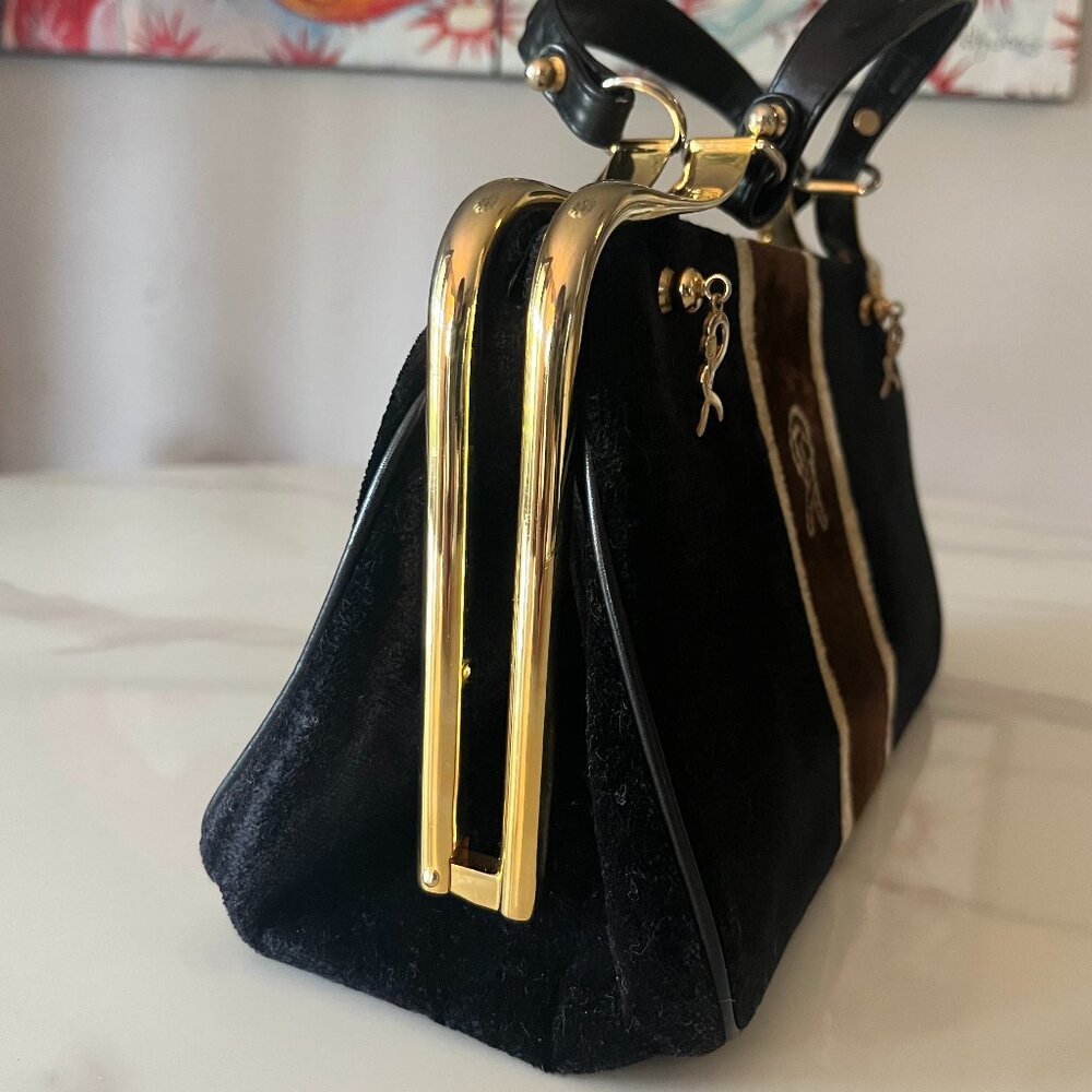 Vintage Roberta di Camerino Bagonghi Velvet Frame Bag - Picture 11 of 15